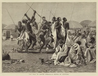 La guerre en Afrique du Sud, une danse de Kaffirs